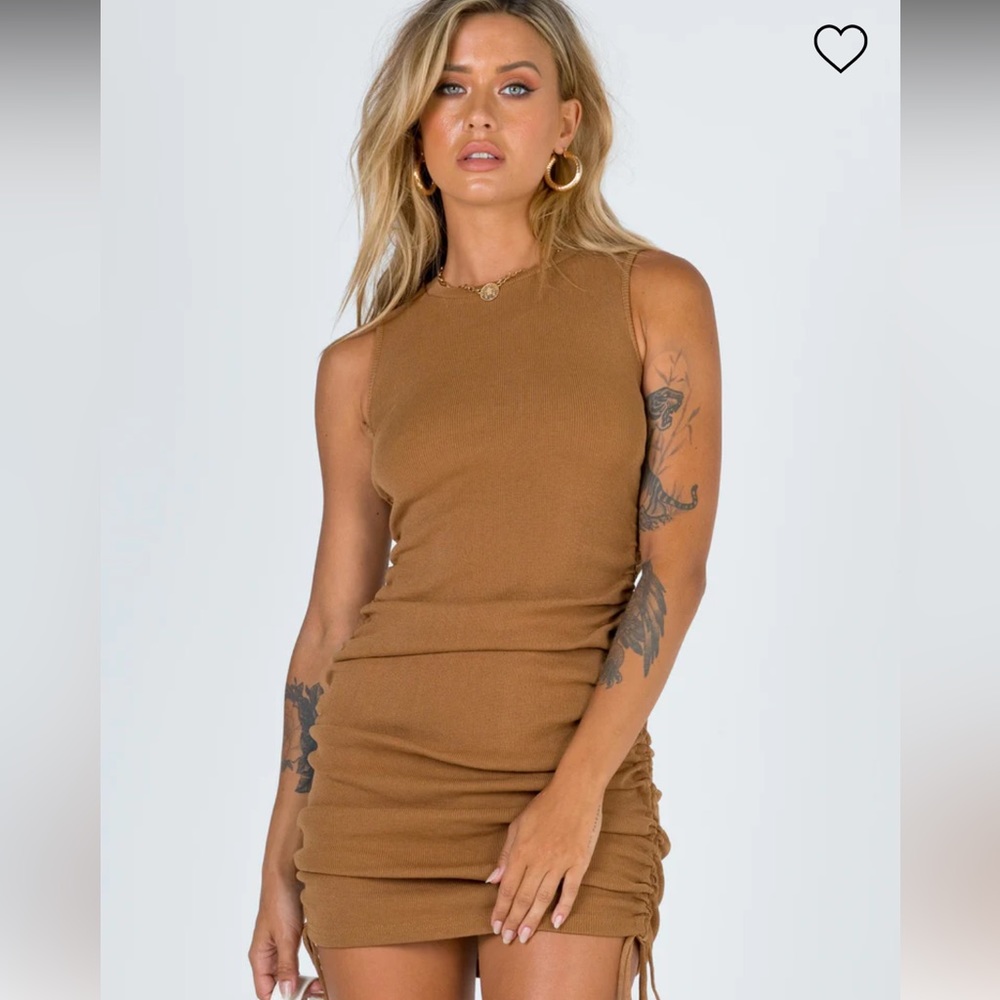 Military minds mini dress - camel
